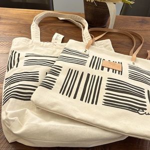 NWT Erin Flett Canvas Tote and Zipper Tote